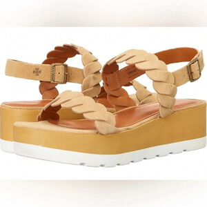 Lucky Brand | Tan Vellenora Platform Suede Sandals - Size 9.5